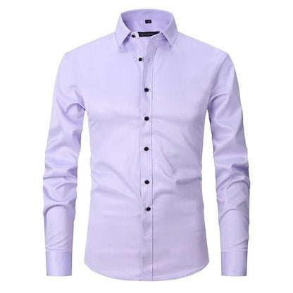 Camisa de algodón sin planchar corte regular para hombre