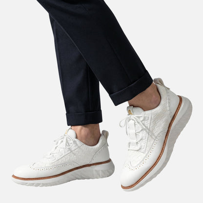 Zapatillas brogue con patrón trenzado – Suela gruesa para hombre