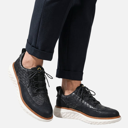 Zapatillas brogue con patrón trenzado – Suela gruesa para hombre