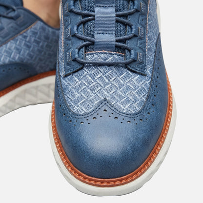 Zapatillas brogue con patrón trenzado – Suela gruesa para hombre