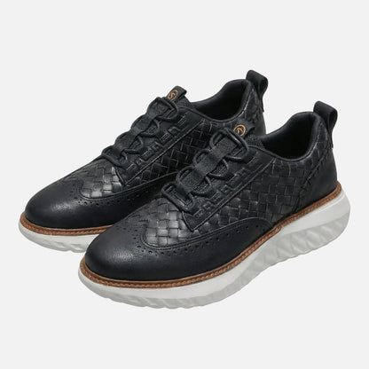 Zapatillas brogue con patrón trenzado – Suela gruesa para hombre