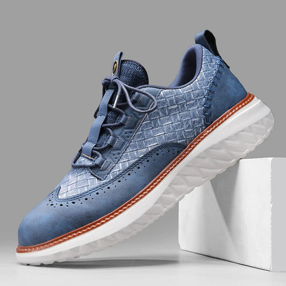 Zapatillas brogue con patrón trenzado – Suela gruesa para hombre