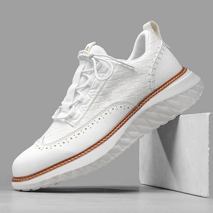 Zapatillas brogue con patrón trenzado – Suela gruesa para hombre