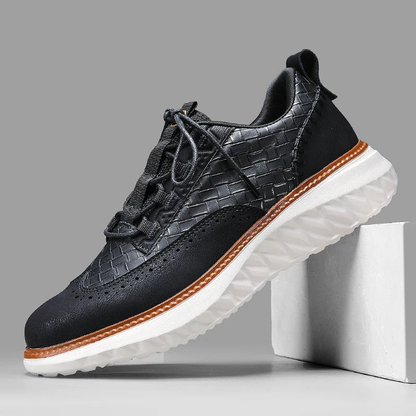Zapatillas brogue con patrón trenzado – Suela gruesa para hombre