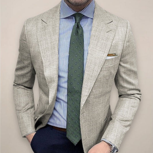 Blazer business casual de jersey para hombre
