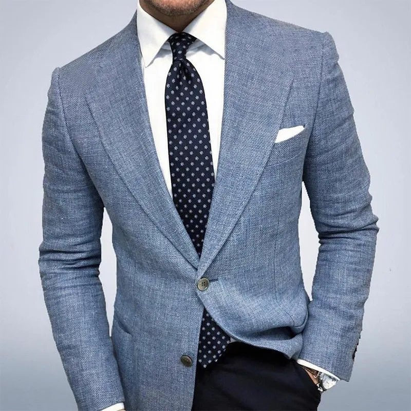 Blazer business casual de jersey para hombre