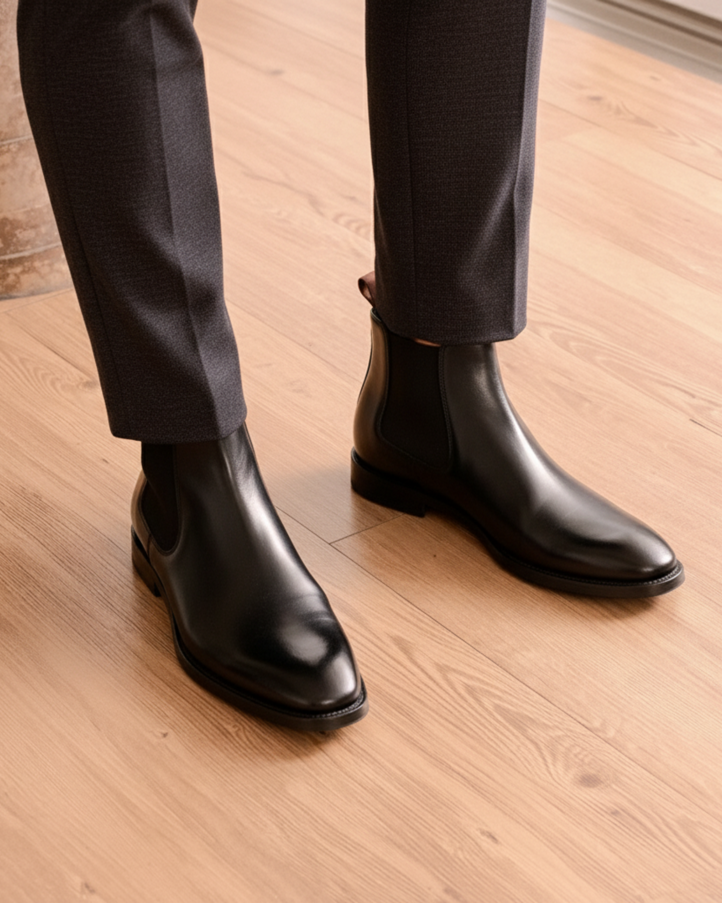 Botines Chelsea con paneles elásticos laterales para hombre