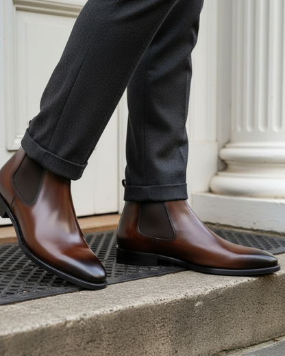 Botines Chelsea con paneles elásticos laterales para hombre