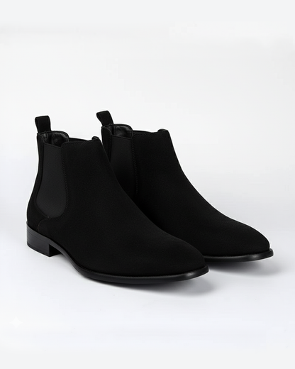 Botines Chelsea de ante con paneles laterales para hombre