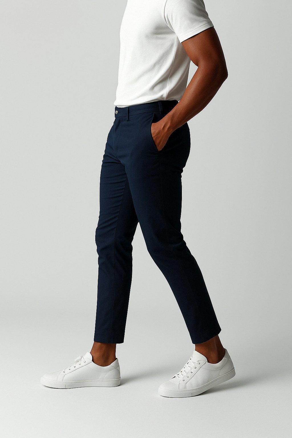 Pantalones chinos de algodón con alto contenido de elastano para hombre