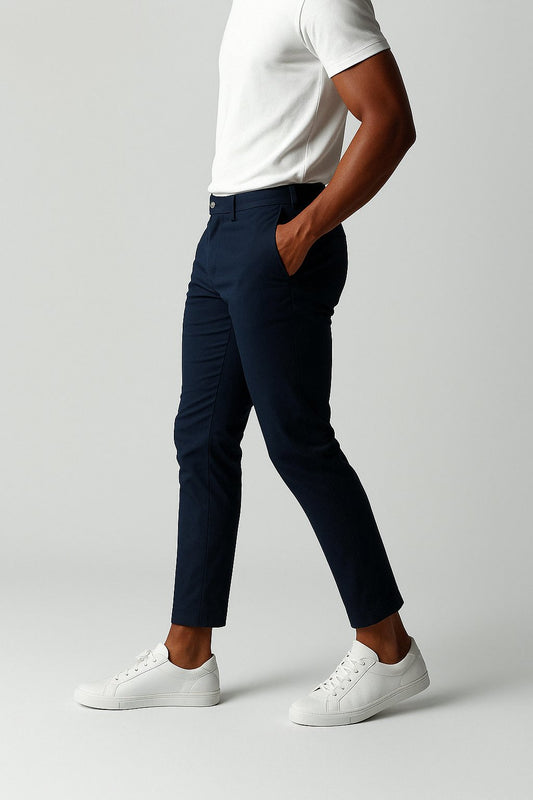 Pantalones chinos de algodón con alto contenido de elastano para hombre