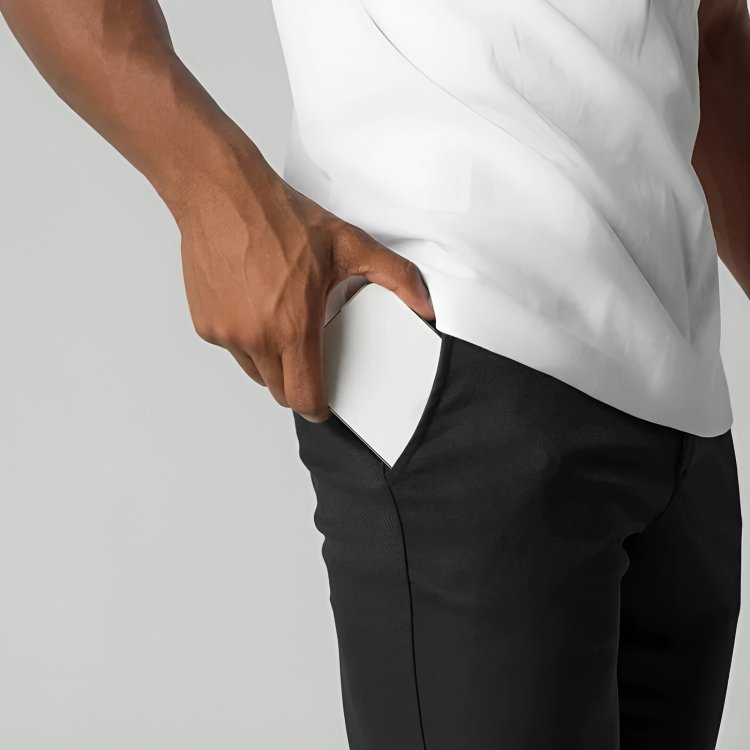 Pantalones chinos de algodón con alto contenido de elastano para hombre