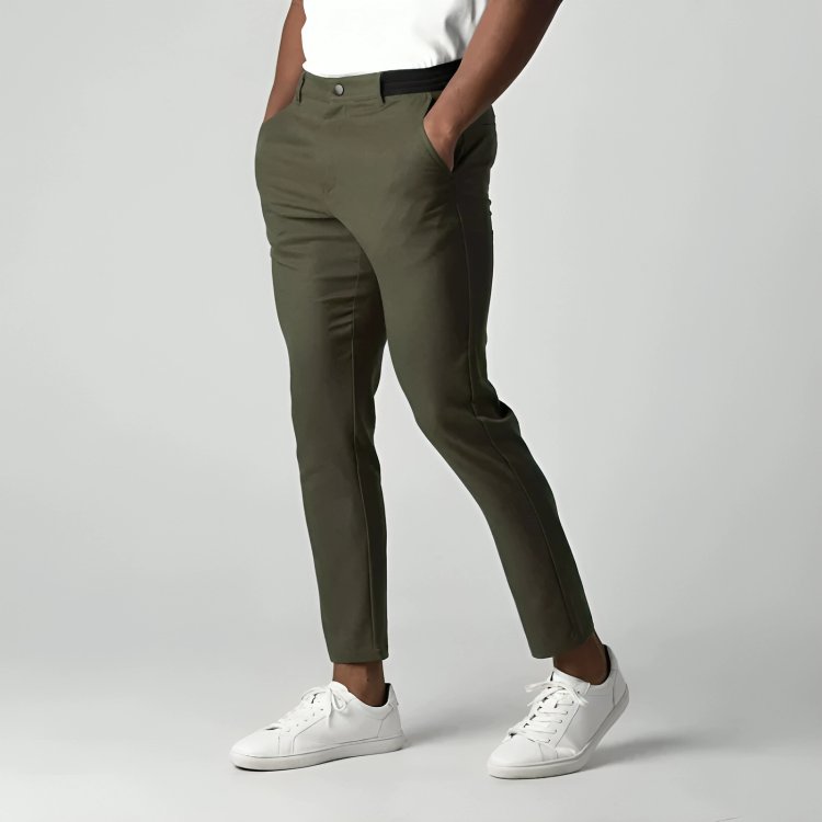Pantalones chinos de algodón con alto contenido de elastano para hombre
