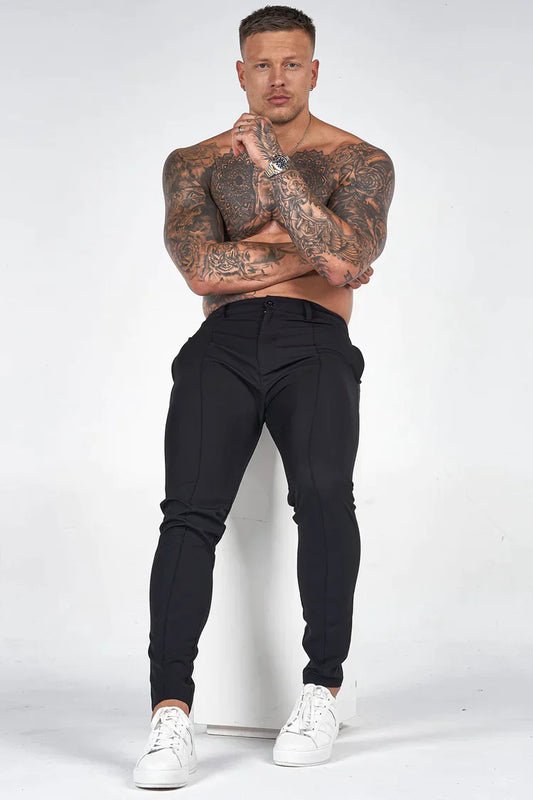 Pantalones chinos de algodón corte regular para hombre