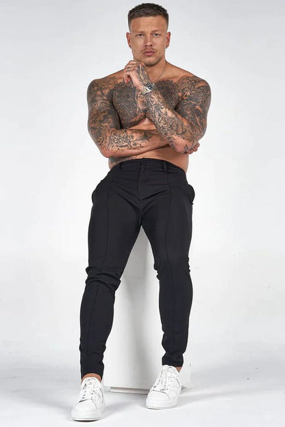 Pantalones chinos de algodón corte regular para hombre