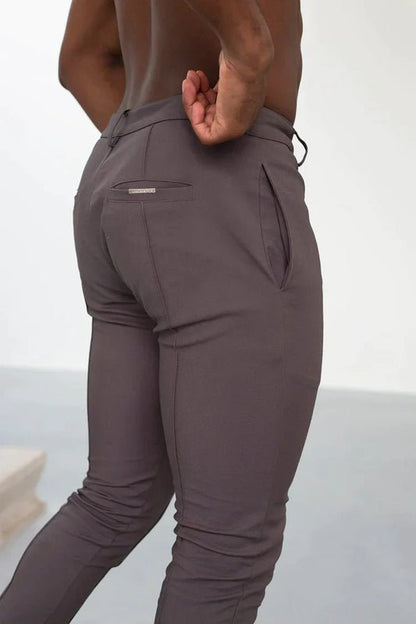Pantalones chinos de algodón corte regular para hombre