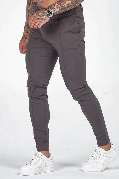 Pantalones chinos de algodón corte regular para hombre