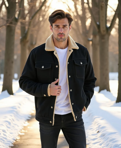 Chaqueta de invierno Clean Cut con bolsillos funcionales para hombres