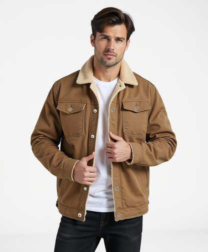 Chaqueta de invierno Clean Cut con bolsillos funcionales para hombres