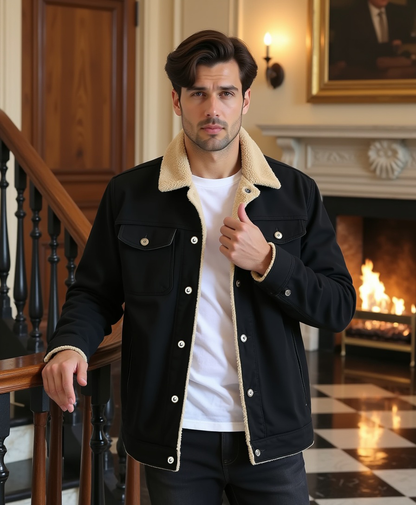 Chaqueta de invierno Clean Cut con bolsillos funcionales para hombres