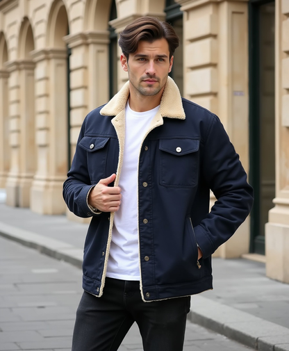Chaqueta de invierno Clean Cut con bolsillos funcionales para hombres