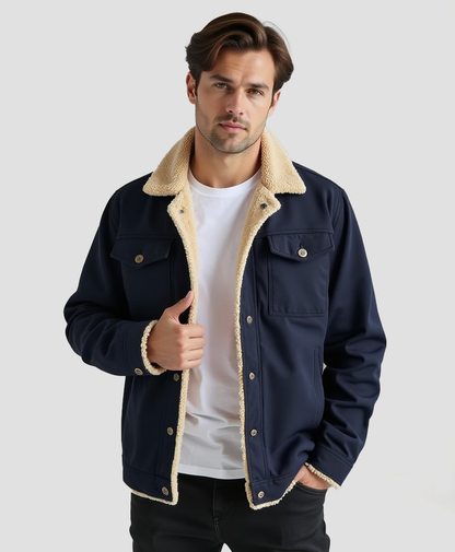 Chaqueta de invierno Clean Cut con bolsillos funcionales para hombres