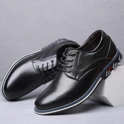 Zapatos de cuero elegantes para negocios con cordones para hombre