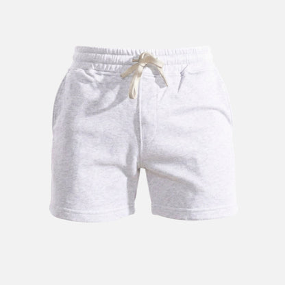 Shorts de forro polar con cordón y bolsillos para hombre