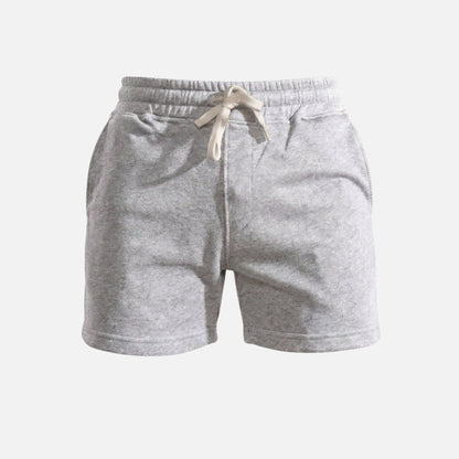 Shorts de forro polar con cordón y bolsillos para hombre