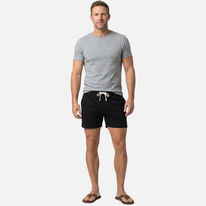Shorts de forro polar con cordón y bolsillos para hombre