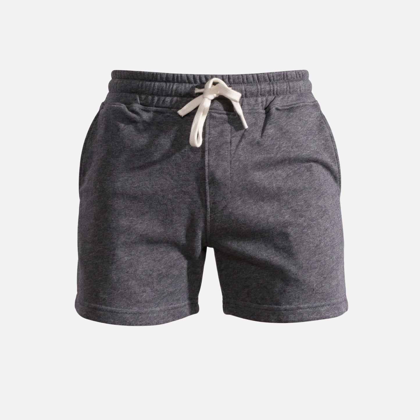 Shorts de forro polar con cordón y bolsillos para hombre