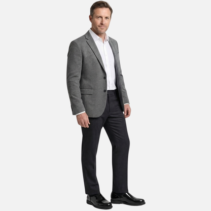 Mocasín sintético formal brillante – Ajuste estrecho con tacón bloque para hombre