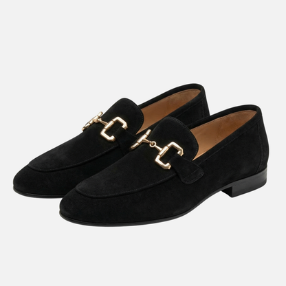 Mocasines casuales de ante con detalle de brida y comodidad diaria para hombre
