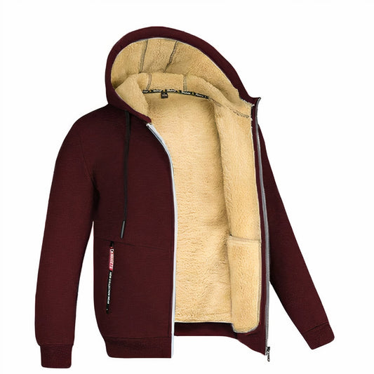 Chaqueta acolchada con forro interior de forro polar para hombre
