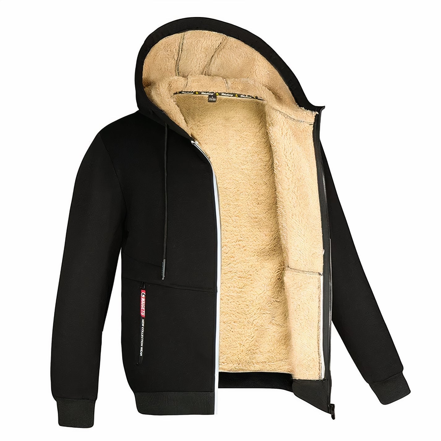 Chaqueta acolchada con forro interior de forro polar para hombre
