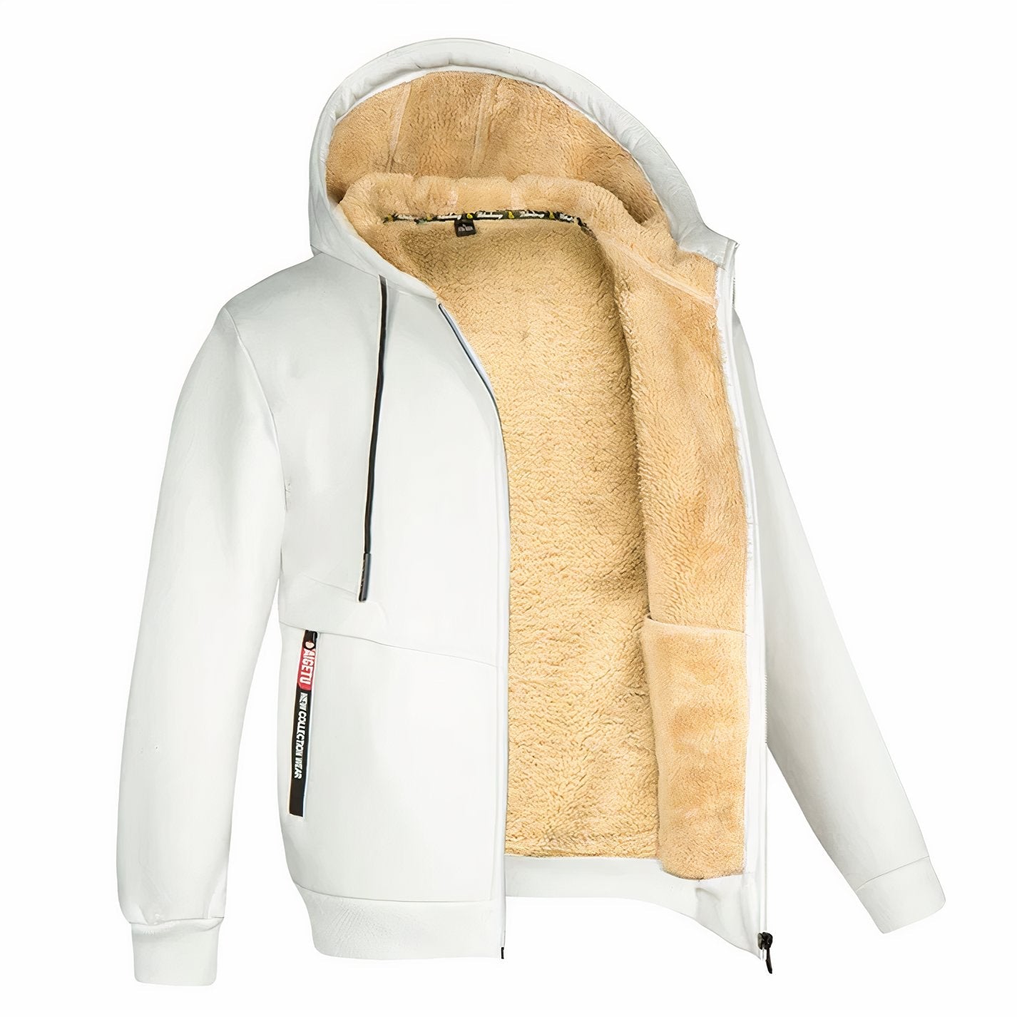 Chaqueta acolchada con forro interior de forro polar para hombre