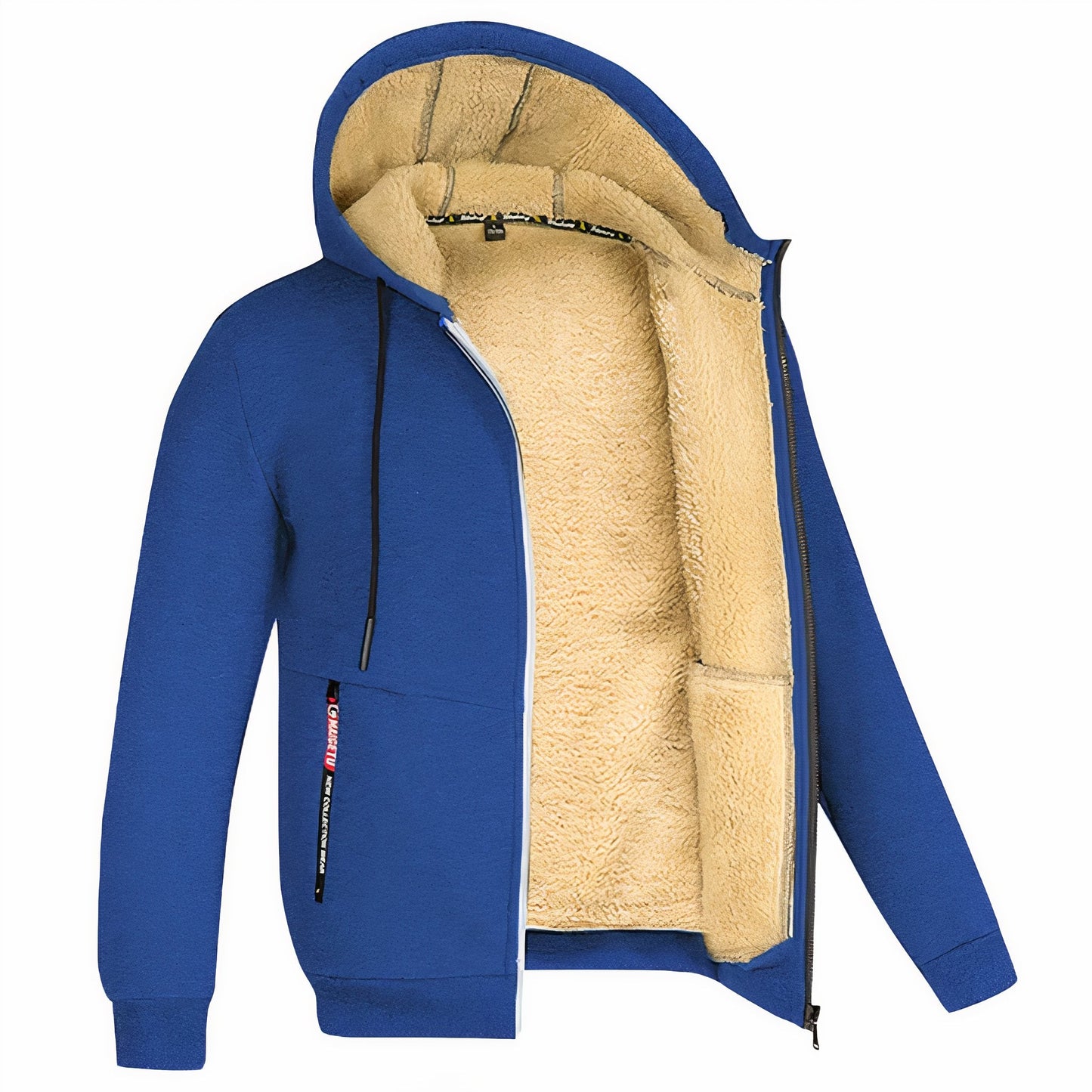 Chaqueta acolchada con forro interior de forro polar para hombre