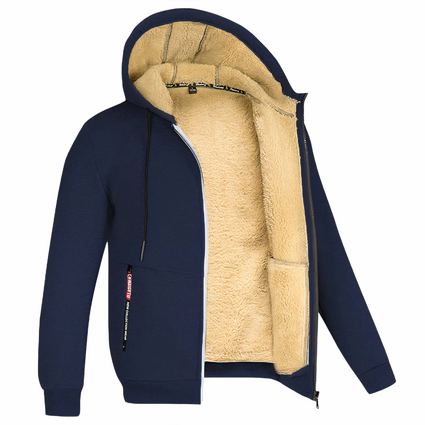 Chaqueta acolchada con forro interior de forro polar para hombre