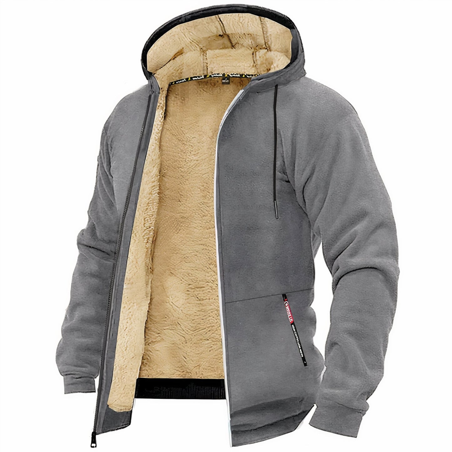 Chaqueta acolchada con forro interior de forro polar para hombre
