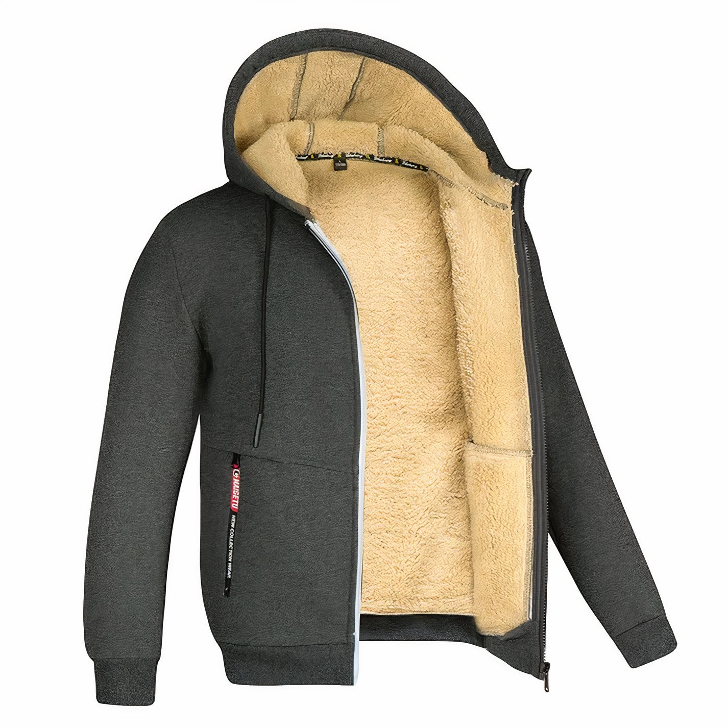 Chaqueta acolchada con forro interior de forro polar para hombre
