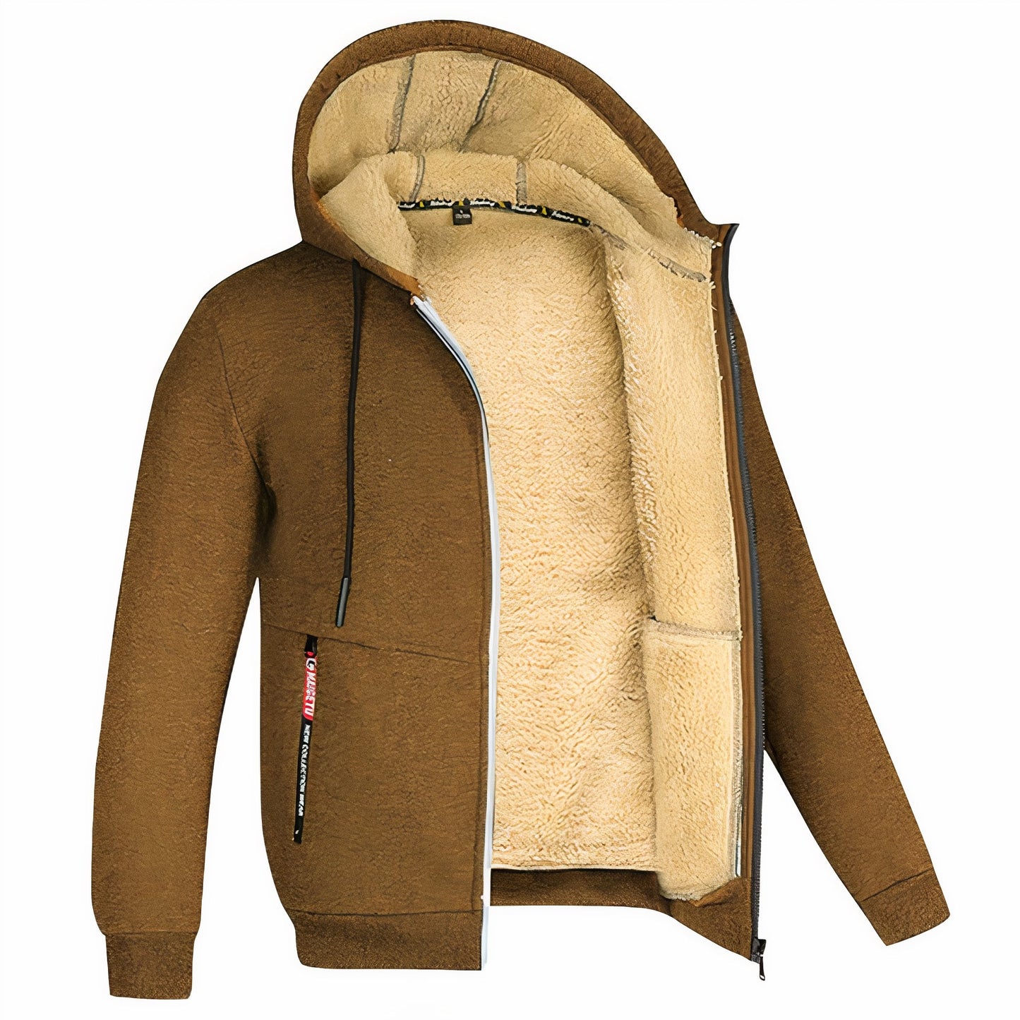 Chaqueta acolchada con forro interior de forro polar para hombre