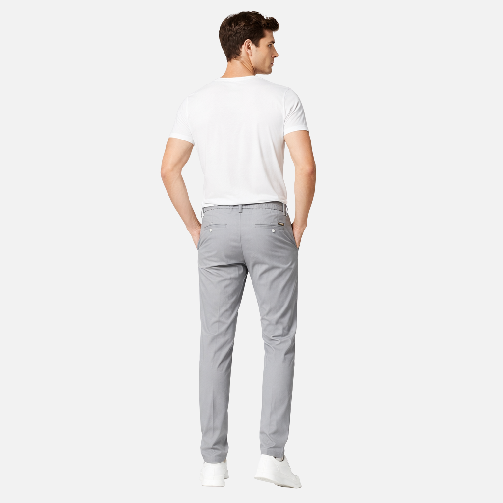 Pantalón de traje de corte recto con bolsillos laterales para caballeros