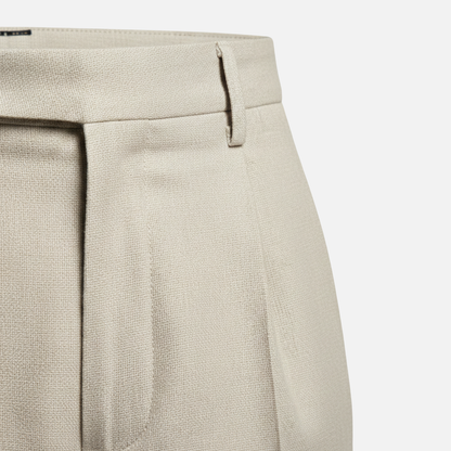 Pantalón clásico de rayas diplomáticas – Pantalón de tela de corte recto para caballeros