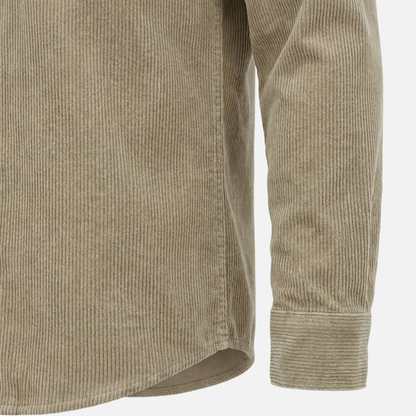 Sobrecamisa de mezcla de algodón acanalado – Ajuste relajado para hombre