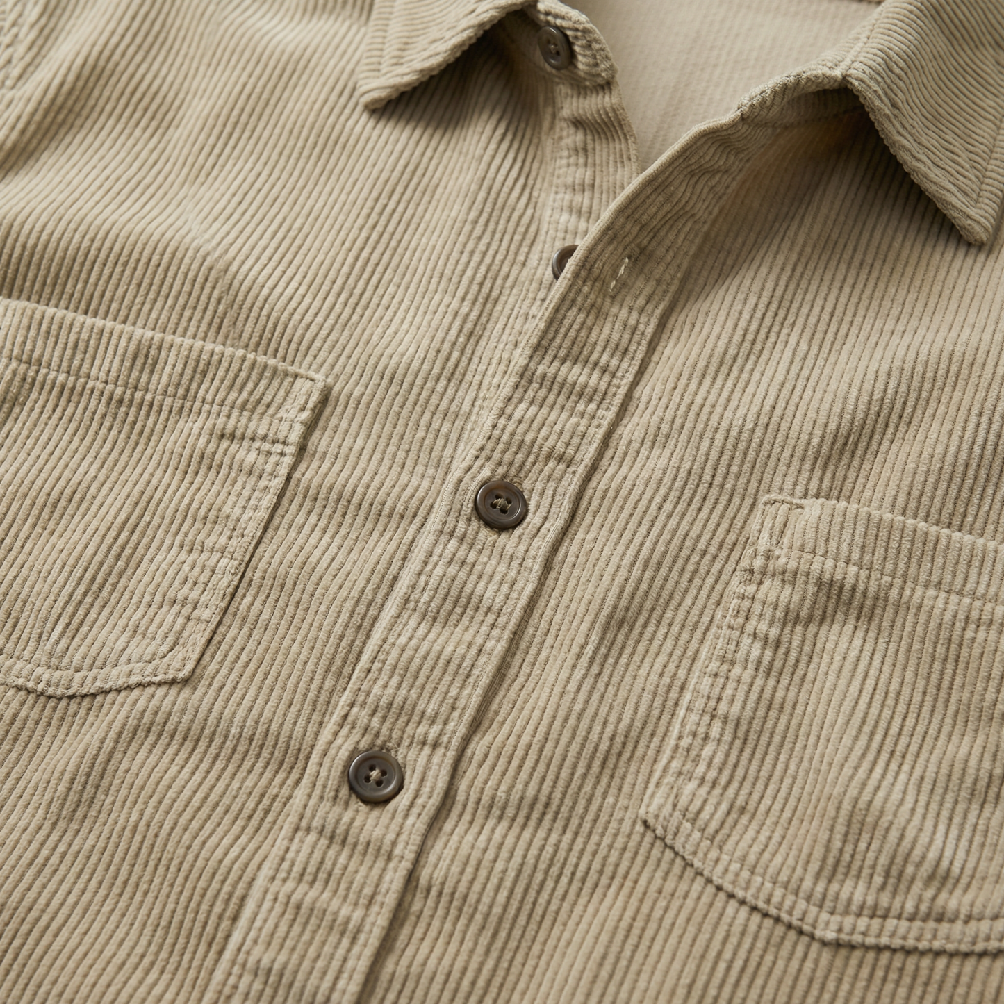 Sobrecamisa de mezcla de algodón acanalado – Ajuste relajado para hombre
