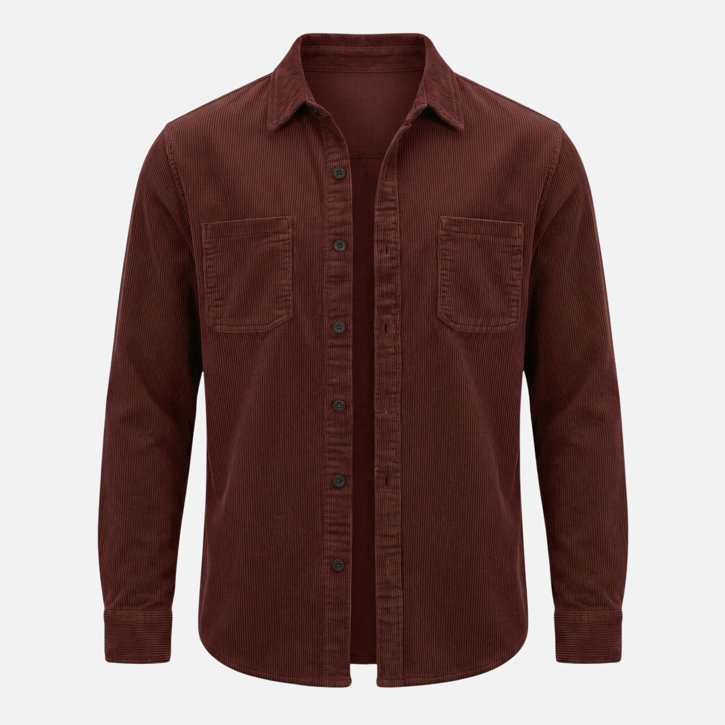 Sobrecamisa de mezcla de algodón acanalado – Ajuste relajado para hombre