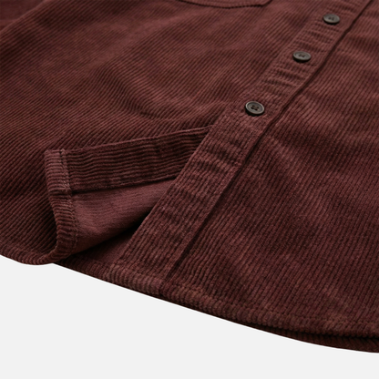 Sobrecamisa de mezcla de algodón acanalado – Ajuste relajado para hombre