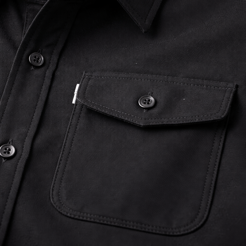 Sobrecamisa tejida con bolsillos en el pecho para caballeros