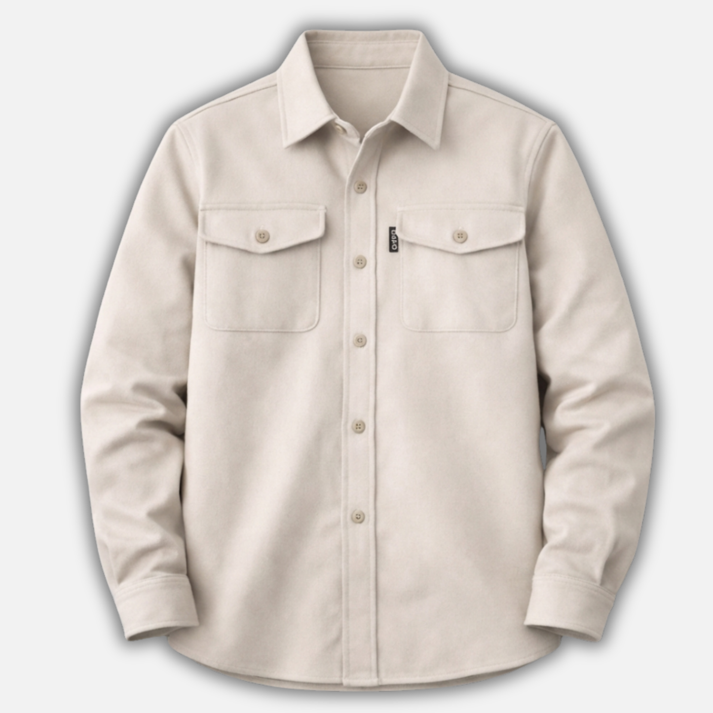 Sobrecamisa tejida con bolsillos en el pecho para caballeros