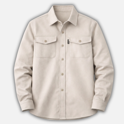 Sobrecamisa tejida con bolsillos en el pecho para caballeros